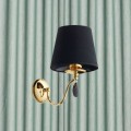 stylowy kinkiet Egida z eleganckim czarnym abażurem Jupiter 1798