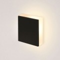 czarna kwadratowa oprawa schodowa LED Elkim Lesel 008A