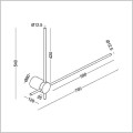 Wand 469 złoty minimalistyczny kinkiet LED Elkim Lighting