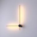 czarno złoty minimalistyczny kinkiet LED Elkim Lighting Wand 469