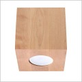 plafon sufitowy drewniany kostka 10cm 1xGU10 Quad Wood SL.0493 Sollux