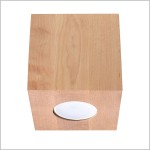 Quad Wood drewniany plafon kostka 10cm 1xGU10 Sollux
