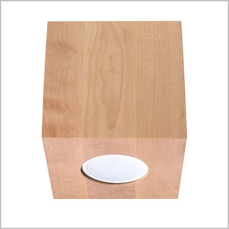 plafon sufitowy drewniany kostka 10cm 1xGU10 Quad Wood SL.0493 Sollux
