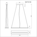 Brad-323710130 Trio Lighting lampa wisząca z naturalnego drewna wysokość 150cm