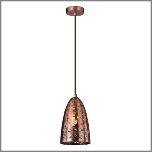 Sfinks lampa wisząca miedziana z metalowym ażurowym kloszem 1xE27 Candellux