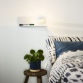 biała lampa ścienna półka z oprawką na magnez 1xE27 Sebo 06218/01/31 Lucide