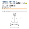 Holdbox Pulsano dane techniczne lampy wiszącej okrągłej Led