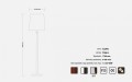 Stojąca lampa podłogowa Szpilka firmy Kandela wysokość 173cm średnica abażura 42cm