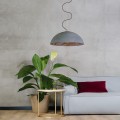 Lampa wisząca z betonu od wewnątrz z motywem liści 1xE27 Jungle LoftLight