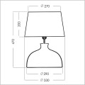 Haga lampa stołowa szklana z abażurem 4concepts wymiary