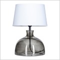 Haga szklana lampa stołowa podstawa antracyt abażur biały 1xE27 4concepts